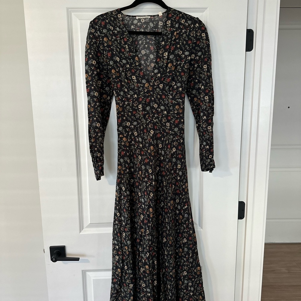 DOEN Tie-Back Floral Maxi Dress - Size Medium